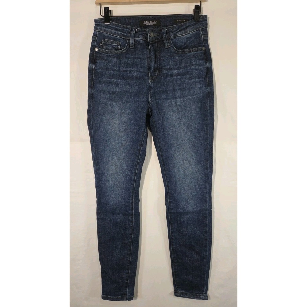 Judy Blue Skinny Fit Jeans Womens 5/27 Dark Wash Excellent Stretch Denim JB88326